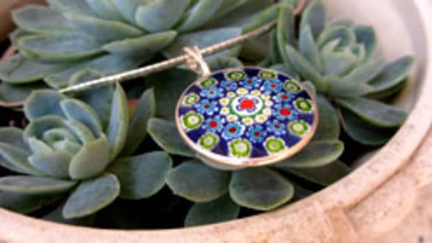 millefiori-pendant-necklaces